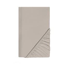 Schlafwohl Basic Jersey Fitted Sheet with 25 cm Bridge, Fitted Sheet with Non-Slip All-Round Elastic, Cotton Bed Sheet with 25 cm Bridge, Size: 180 x 200 cm, Pack of 1, Colour: Silver