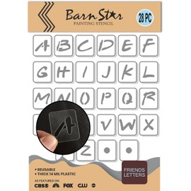 Friends Letter Stencil Kit - Reusable Stencils - Full Alphabet - Paint Your Own Wood Signs (1/2 INCH)