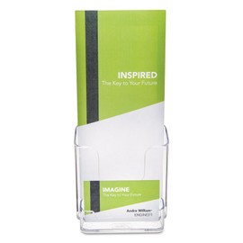 deflect-o 78601 Docuholder Clear Rigid Countertop Leaflet Holder with Business Card Holder