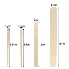 Yolyoo 400pcs Wooden Wax Sticks Wax Spatulas Wax Applicator Craft Sticks for Hair Eyebrow Removal (400 Piece Assortment)