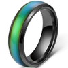 4mm Stainless Steel Temperature Sensative Color Changing Wedding Band Mood