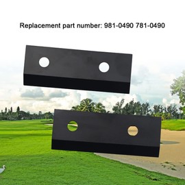AMTHKNO 2 Pack 781-0490 & 981-0490 Chipper Blade/Knife, Compatible with MTD/Troy-Bilt/Craftsman 2477, 24A, 24B, 24C, CSV065, CSV070, CSV206 & More Series - Replace 9810490, 7810490, with Fasteners