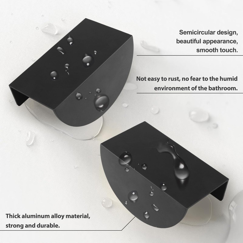 MOROBOR Finger Edge Pulls, 4pcs Half Moon Shaped Cabinet Pulls,