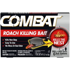 Combat Roach Killing Bait Stations for Small and Large Roaches, 6 Count (Pack of 1) | Combat
