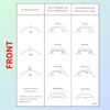 LEES A.M. 1 PC Lash Mapping Chart Eyelash Extension Beginner