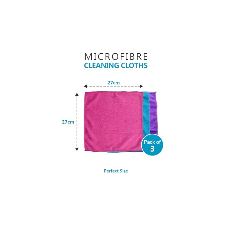 schone Microfibre Cleaning Cloths 3 Pack – Soft, Reusable, Streak-Free
