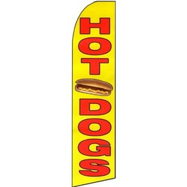Hot Dogs X-Large Swooper Flag