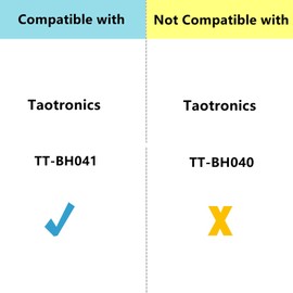 TaiZiChangQin Earpads Replacement Ear Pads Pillow Cushion Compatible with Taotronics TT-BH041 Bluetooth Wireless Mono Headphone Upgrade Pads Mic Foam Kit