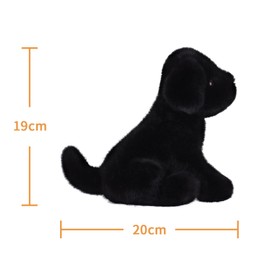 Apricot Lamb Stuffed Animal dog puppy docile labrador black, Soft Toys Plush Cuddly Perfect for Child 7.9 Inches