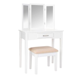 Frenchi Home Furnishing Vanity Set with Stool and Mirror