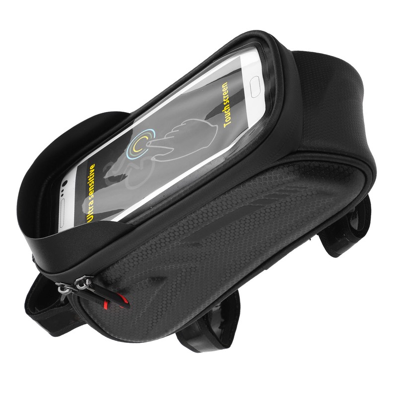 Bike Phone Front Frame Bag Waterproof Reflective Bicycle Phone Mount