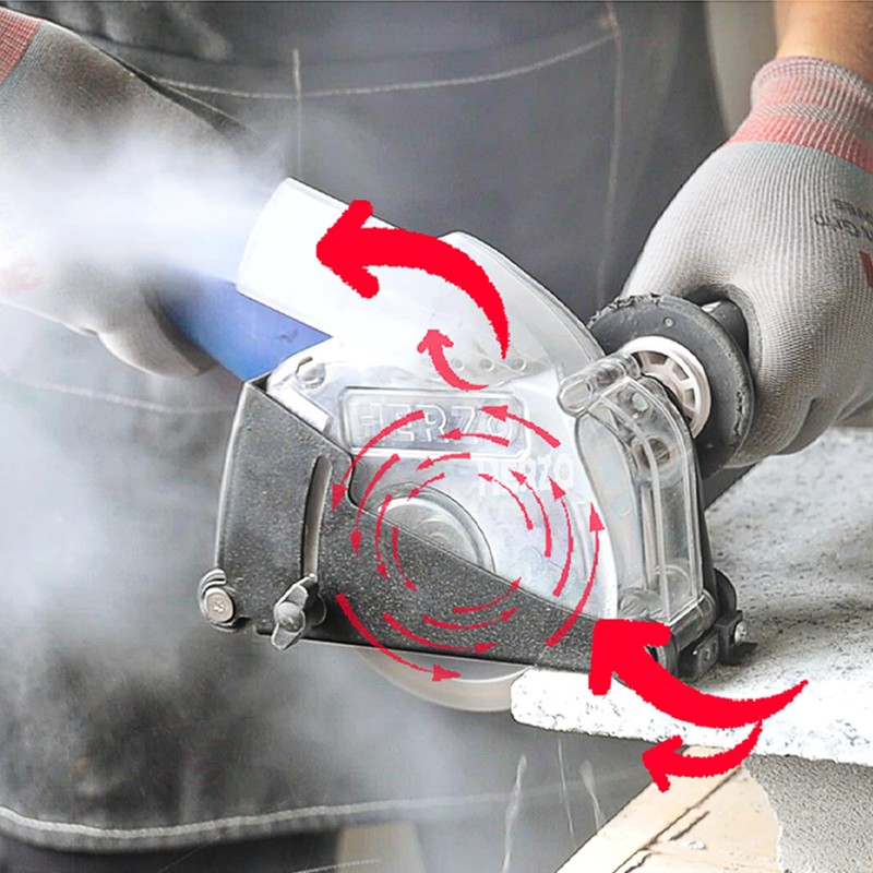 HERZO Cutting Dust Shroud for 5 inch and 4-1/2 inch