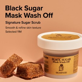 Skinfood Black Sugar Mask Wash Off Exfoliator, 3.53 Ounce