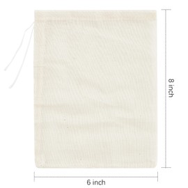 TUZAZO 24 Pack Reusable Spice Bags for Cooking, Cheesecloth Bags for Straining, Drawstring Cotton Tea Bags Soup Bags Bone Broth Brew Bags Muslin Bags (6 x 8 inch)