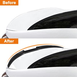 Rear Spoiler Wing Fit for 2011-2018 VW Jetta,3pcs Abs Truck Spoiler Wing Rear Tail Trunk Wing Spoiler,Glossy Black