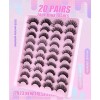 20 Pares De Pestañas Postizas 3d Mixtas Visón Hecho Mano