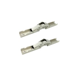 LIKERAINY Screw on Sturdy Hinge with Spring 90 Degree Hinges Without Cup Drilling Kitchen Cabinet Cupboard Door Steel Hinge for Full Overlay and Inset Doors Pack of 2 Pcs