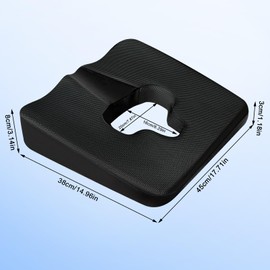 FEELEASE Bed Sore Cushions for Butt, Anti Bedsore Cushion, Breathe Freely Fiber T Shaped Opening Triangular Slope Design for Elderly, Bedridden, Disabled (Blue)