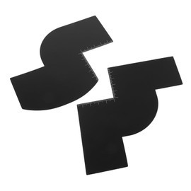 Baluue 2pcs Beard Shaping Template Guide with Ruler Precise Haircuts and Enhancements Diy Trimmer Tool for Men s Hairline and Beard Styling