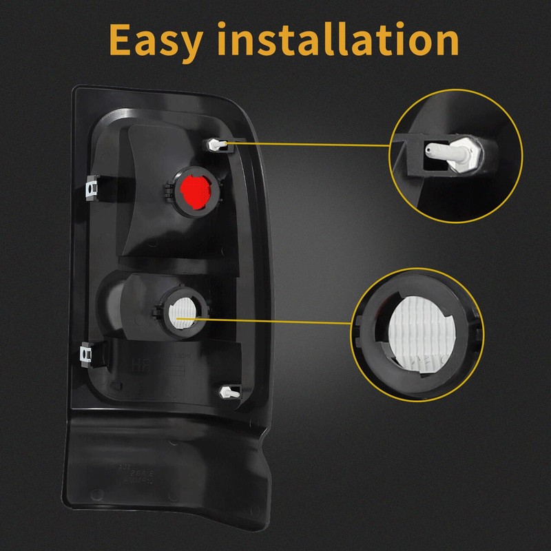 MiKaFex Tail Light Assembly Compatible With 1994-2001 Dodge Ram 1500