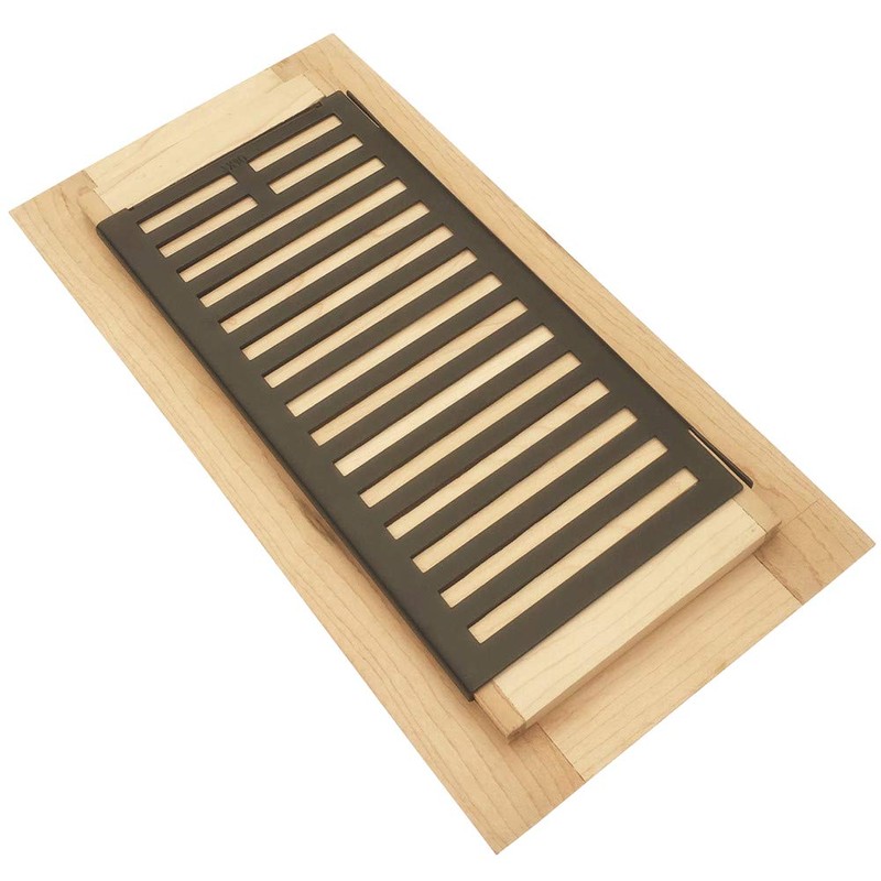 Homewell Maple Wood Floor Register, Drop in Vent with Damper,
