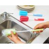 3PCS Dishwashing Foam Sponge Brush with Adjustable Long Handle Bottle