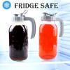 64 Oz Mason Jar Pitcher With Lid Wide Mouth Half