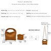 JINMANXUE Fashion Handbag For Women Woven Tote Bag Bucket Composite