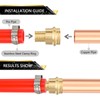 (5-PACK) FOSKAN 3/4 inch Press x 1 inch PEX Crimp,Brass
