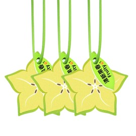 3-Pack Star Fruit Car Air Freshener for new car smell air freshener Vehicle & Home | Fragrance Pads | Long-Lasting Scent Clips for Auto, Office, Room Odor Eliminato