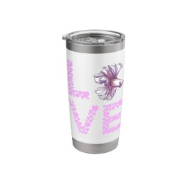 Betta Splendens Fish Lover Siamese Fighting Fish Aquarium Stainless Steel Insulated Tumbler