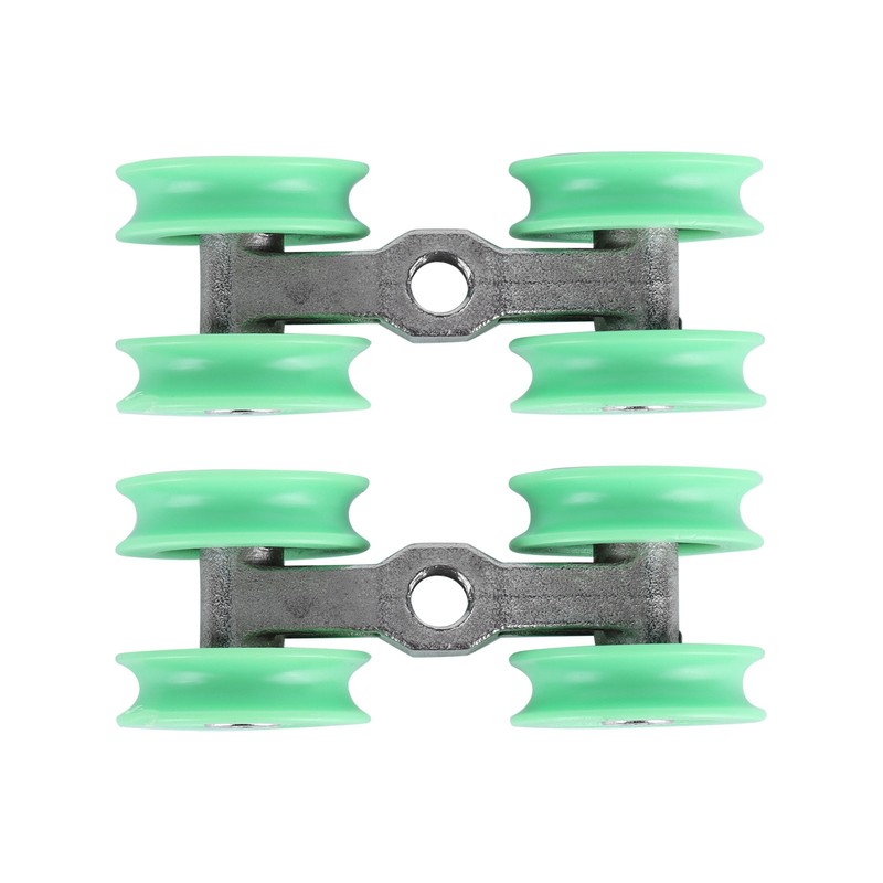 2Pcs UShaped Wheels Stainless Steel 4Wheel Small Rollers Shower Door