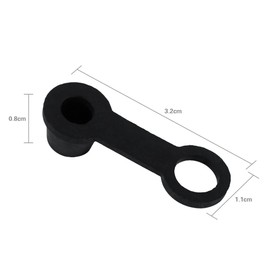 Protective Cap Brake Caliper, Pack of 4, 32 x 11 x 8 mm, Black, Universal Rubber Brake Bleed Nipple Cover, Brake Bleed Valve Cover, Suitable for All Motorcycles