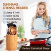 Bamboo Utensil Holder, Large Utensil Holders for Kitchen Counter, Bamboo