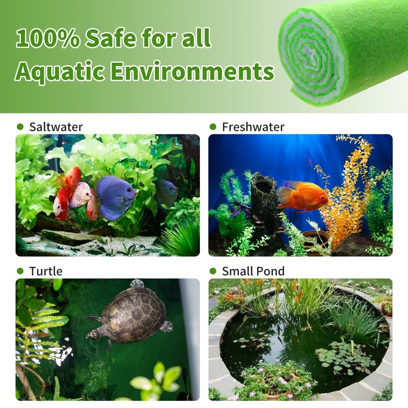 AQUANEAT Aquarium Filter Media Pad Dual Density Bonded Filter Floss