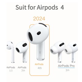 LOVE MEI - 5 pares de ganchos para orejas para AirPods 4, almohadillas para orejas antideslizantes, accesorios deportivos, ultra delgados, de silicona suave, funda de gel compatible con AirPods de 4ª