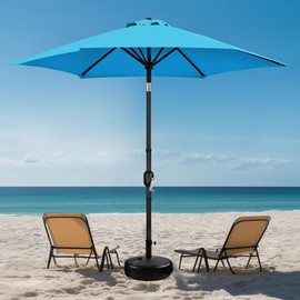 Yaheetech Patio Umbrella, 9FT Outdoor Table Market Umbrella with Push Button Tilt and Crank, Yard Sun Shade with Sturdy Ribs for Garden, Deck, Backyard, Pool