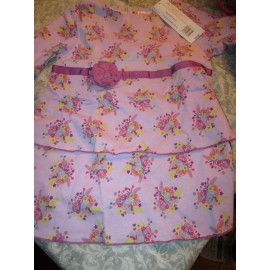 American Girl Doll Bitty Baby Purple Posies Shirt/Top CHILD Size XL 7 New IN BAG