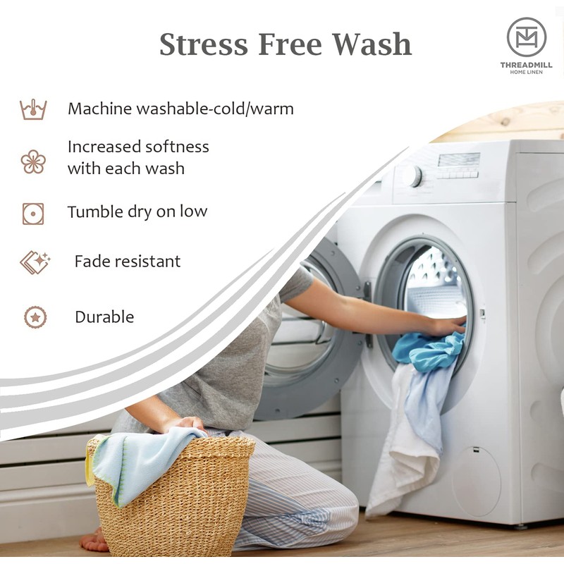 Threadmill Cotton Fitted Sheet Queen Size - 300 Thread Count