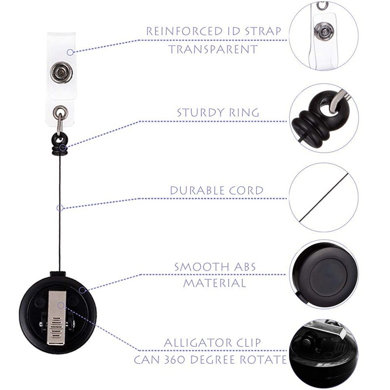 QREEL - 2 Pack - Retractable ID Name Badge Holder