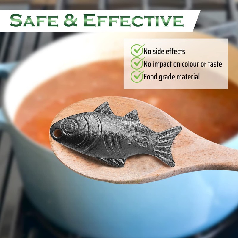 Vegan Iron Fish Cooking Tool - Premium Quality - Iron