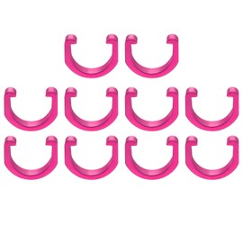 HARFINGTON 10pcs Bicycle Cable Clamps C-Clips Aluminum Alloy Housing Hose Guide U-Clips Brake Derailleur Shifter for MTB Road Bike, Pink