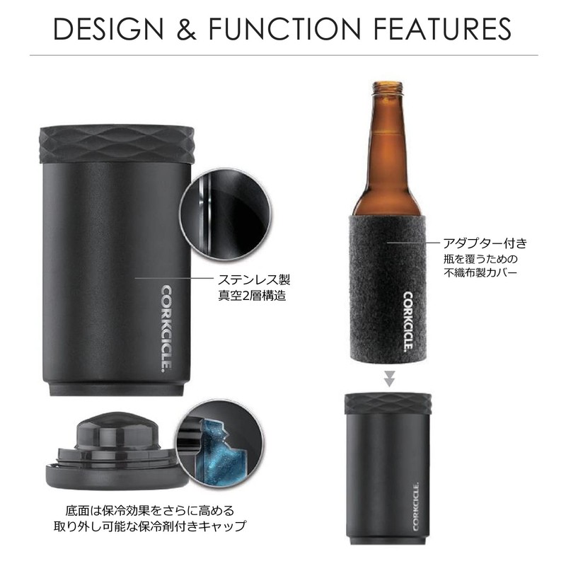 CORKCICLE 3101W Spice of Life Insulated Can Holder, Koozie, Vacuum