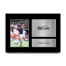 HWC Trading A4 Paolo Rossi Italy Gifts Printed Signed Autograph Picture for Football Fans and Supporters