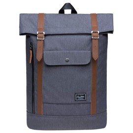 KAUKKO Chic & Stylish Rucksack for School, University, Work & Travel with Laptop Compartment & Anti-Theft Feature for Daily Use Grey