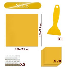 SietDESEO 20 Sheets Yellow Puzzle Saver, Preserve 3 X 1000 Jigsaw Puzzle Adhesive Sheets, Peel and Stick Puzzle Saver, No Stress & No Mess Puzzle Glue Sheets and Frame to Preserve Your Finished Puzzle