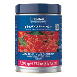 Fabbri Delipaste Amarena Cherry, Flavoring Compound for Gelato, Ice Cream, Soft Serve, Pastry and Confectionary - 1 Tin of 3lbs 4.9 oz