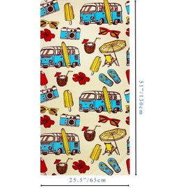 YIFONTIN Beach Towel Velour Terry Blanket Throw 100% Cotton 25.5X51 inches for Kids Swim Bath Camping, Bus Coastal Tour.