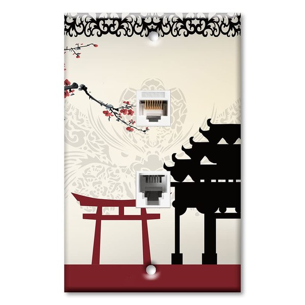 Art Plates - Decorative Printed 2 Port Data Wall Plate
