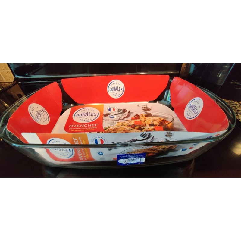 Duralex French OvenChef Deep 169oz Glass Roasting Baking Dish Pan